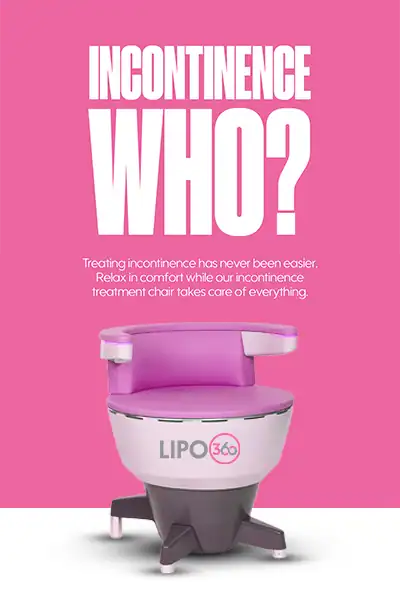 LIPO360 EMS Chair Can Help with Urinary Incontinence 2 Image of a urinary incontinence treatment seat Dorchester